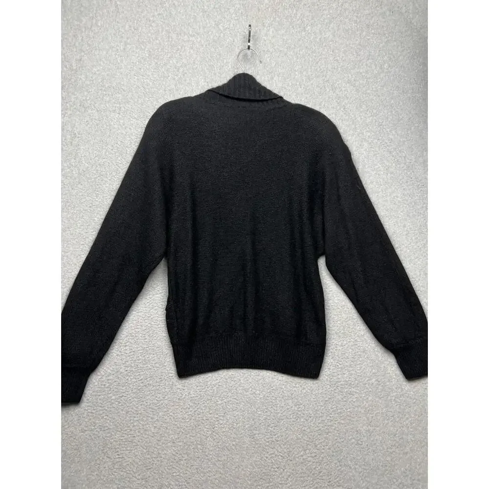 80s Vintage Silk Lambswool Angora Turtle Neck Knitted Sweater Crane Womens Sz S - Picture 3 of 12